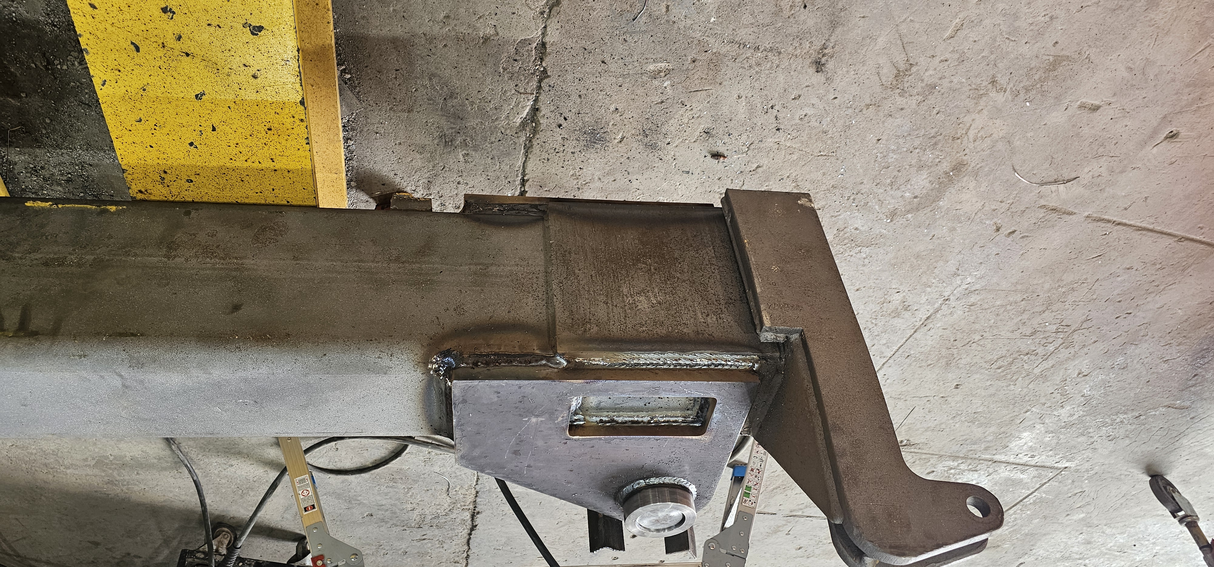 Rig mast upright for final alignment checks