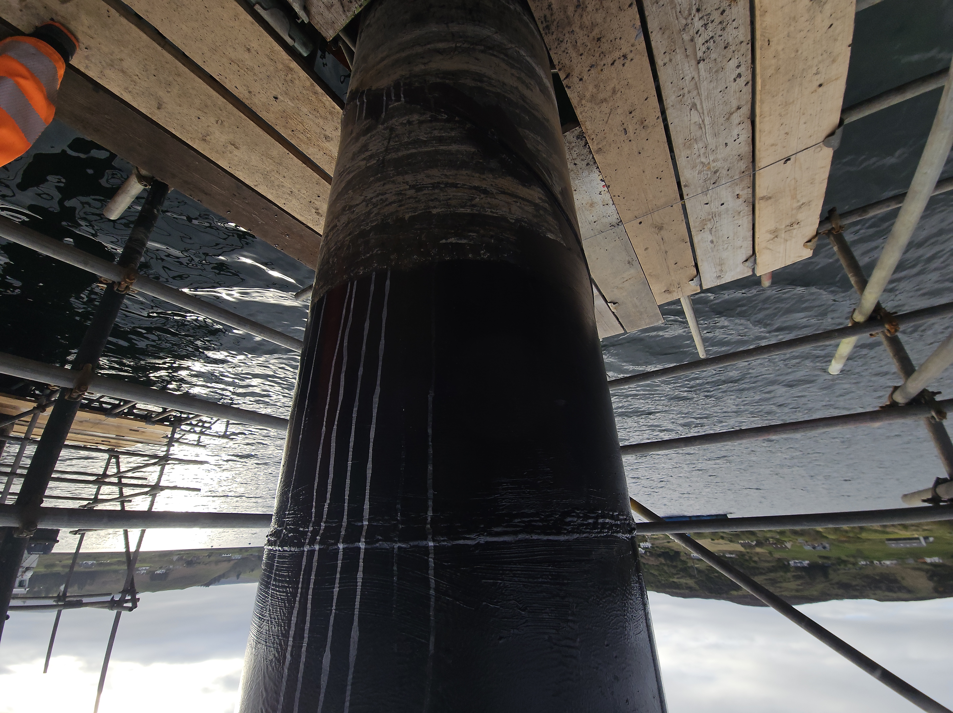 SMAW horizontal pass completed between tidal cycles