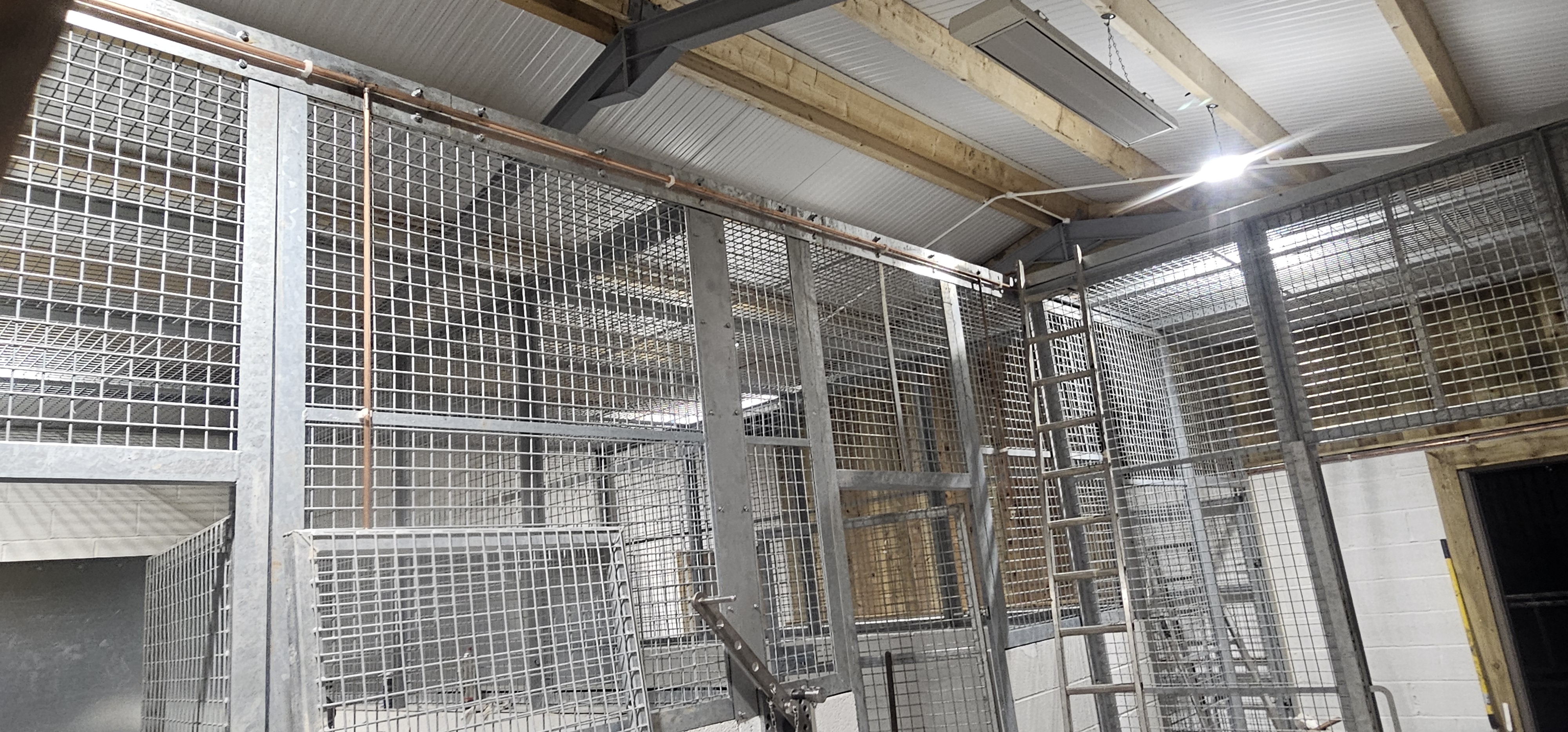 Blockwork and cladding progress on the enclosure