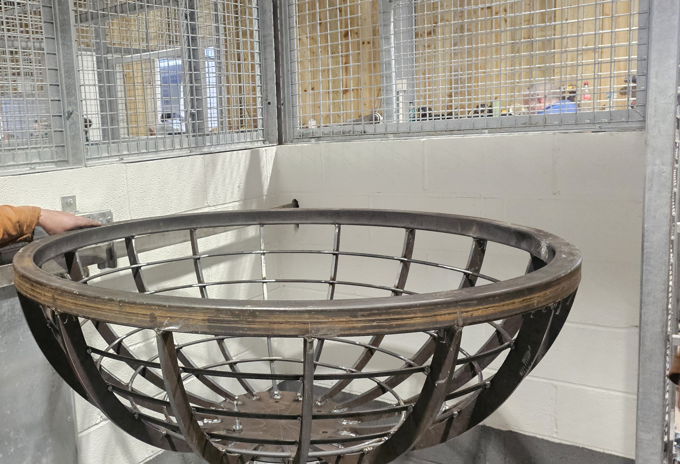 Galvanised internal pen installation